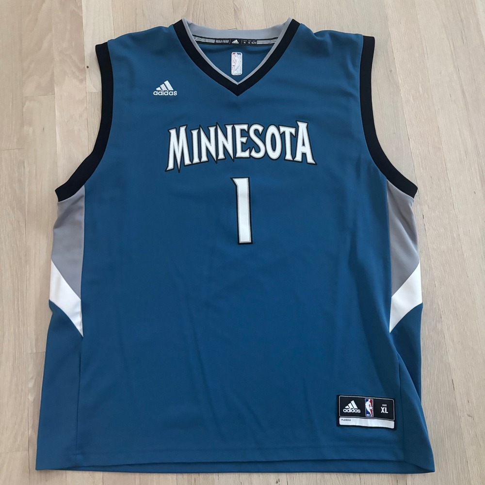 Adidas Minnesota Timberwolves Jersey Mens XL Blue Tyus Jones #1 Excellent NBA